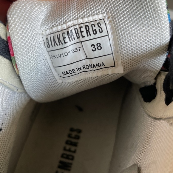 Bikkembergs Black Floral hi top sneakers, size 8 (US) ⭐️ - Picture 7 of 8